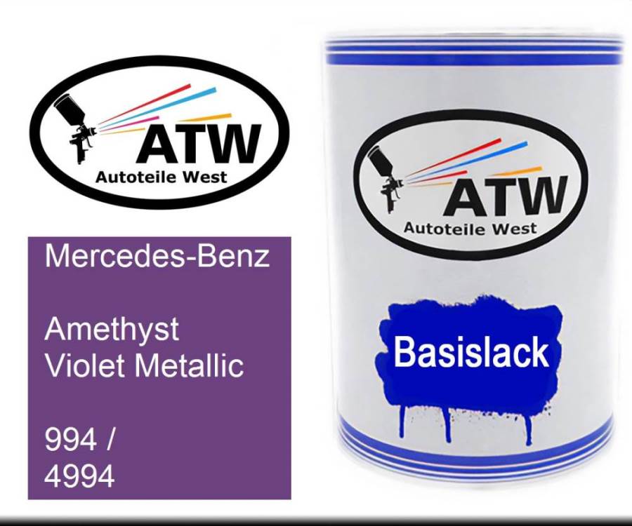 Mercedes-Benz, Amethyst Violet Metallic, 994 / 4994: 500ml Lackdose, von ATW Autoteile West.